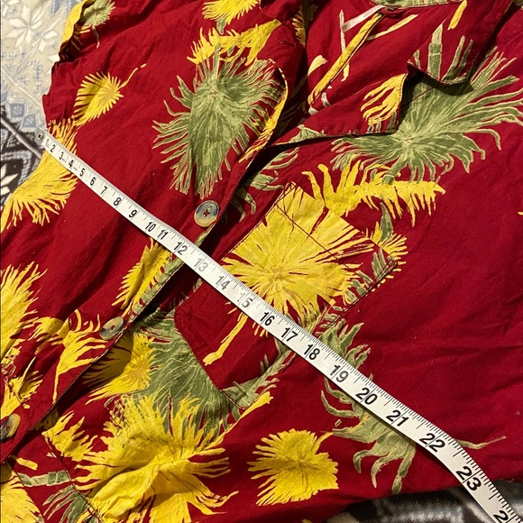 Free People Malibu Romper in a red combo maroon tropical print Size Large - Picture 14 of 16